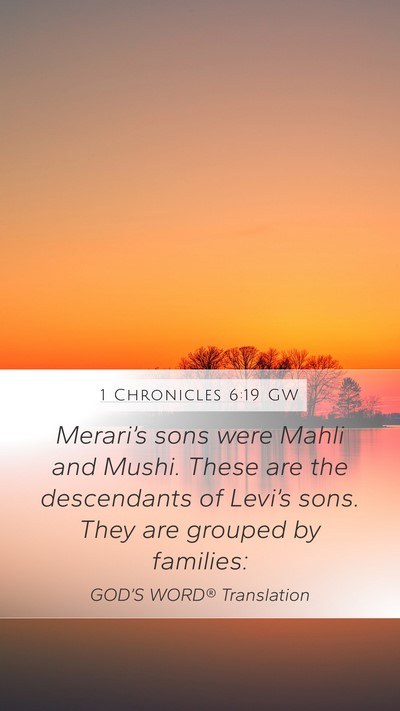1 Chronicles 6:19 GW Bible Verse Image