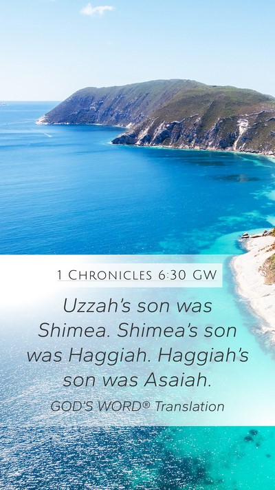 1 Chronicles 6:30 GW Bible Verse Image
