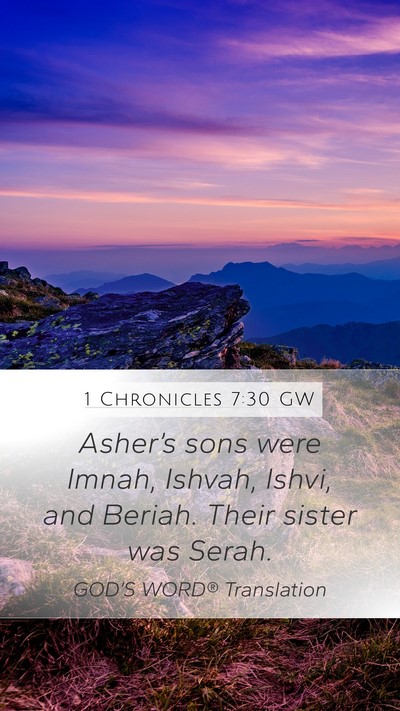 1 Chronicles 7:30 GW Bible Verse Image