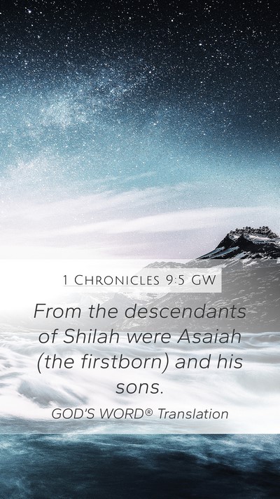 1 Chronicles 9:5 GW Bible Verse Image
