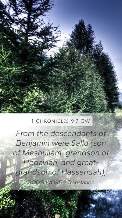1 Chronicles 9:7 GW Bible Verse Image