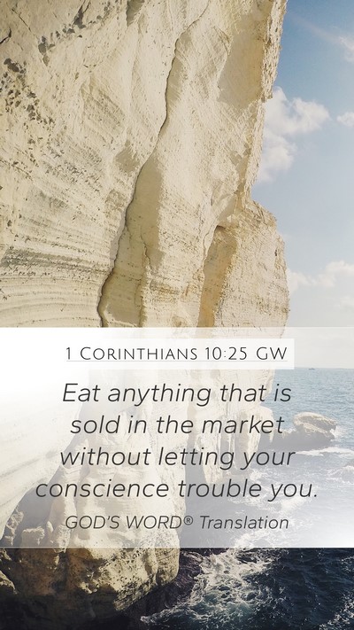 1 Corinthians 10:25 GW Bible Verse Image