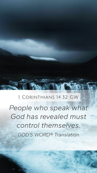 1 Corinthians 14:32 GW Bible Verse Image