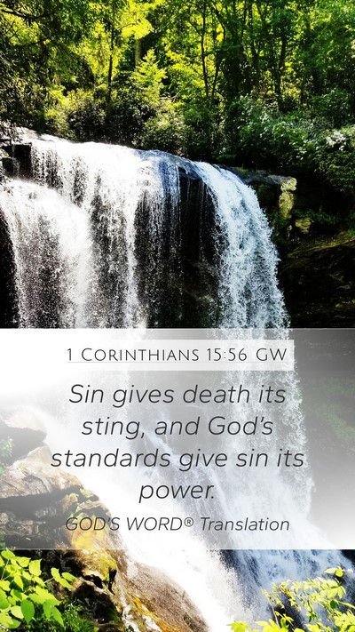 1 Corinthians 15:56 GW Bible Verse Image