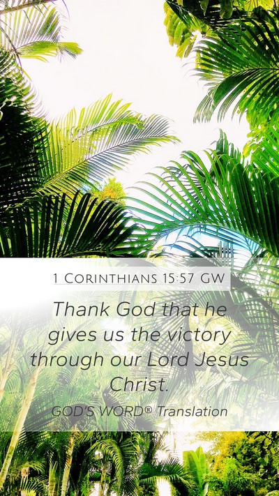1 Corinthians 15:57 GW Bible Verse Image