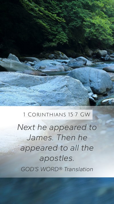 1 Corinthians 15:7 GW Bible Verse Image