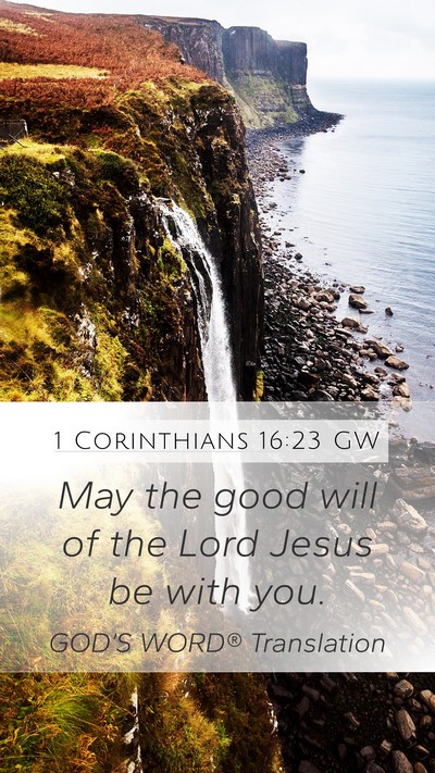1 Corinthians 16:23 GW Bible Verse Image