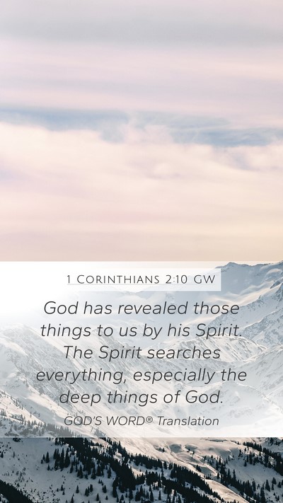1 Corinthians 2:10 GW Bible Verse Image