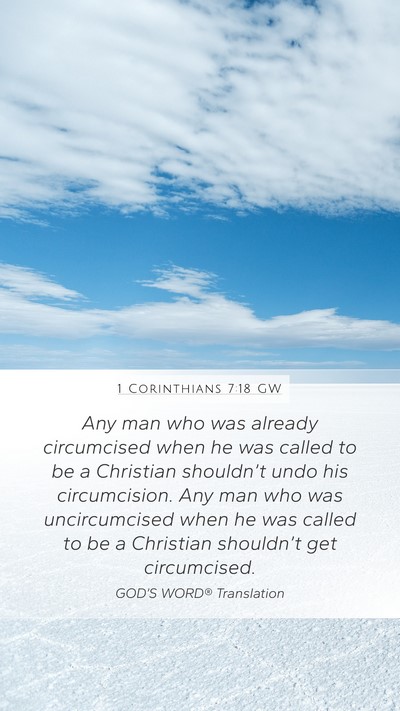 1 Corinthians 7:18 GW Bible Verse Image