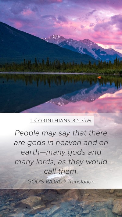 1 Corinthians 8:5 GW Bible Verse Image