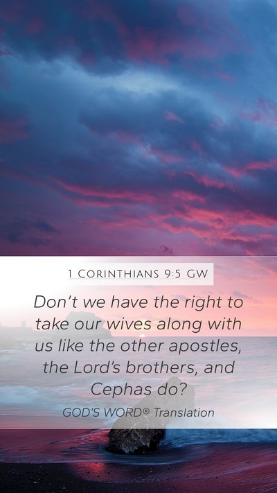 1 Corinthians 9:5 GW Bible Verse Image
