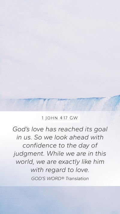 1 John 4:17 GW Bible Verse Image