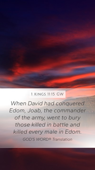 1 Kings 11:15 GW Bible Verse Image