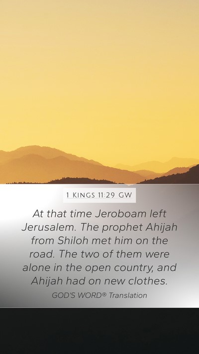 1 Kings 11:29 GW Bible Verse Image
