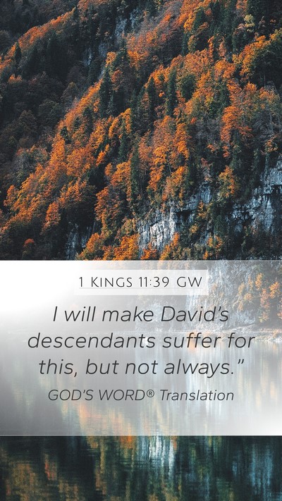 1 Kings 11:39 GW Bible Verse Image