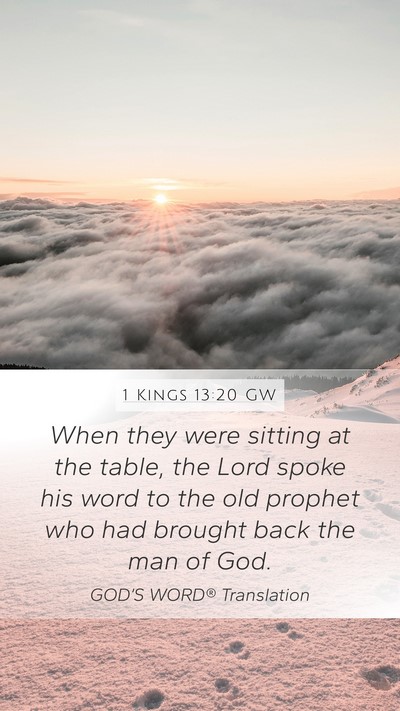 1 Kings 13:20 GW Bible Verse Image