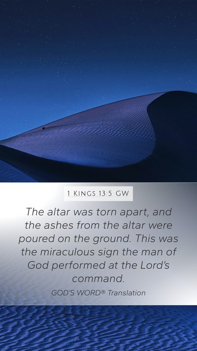 1 Kings 13:5 GW Bible Verse Image