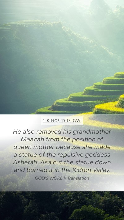 1 Kings 15:13 GW Bible Verse Image