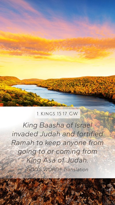 1 Kings 15:17 GW Bible Verse Image