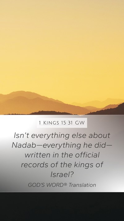 1 Kings 15:31 GW Bible Verse Image