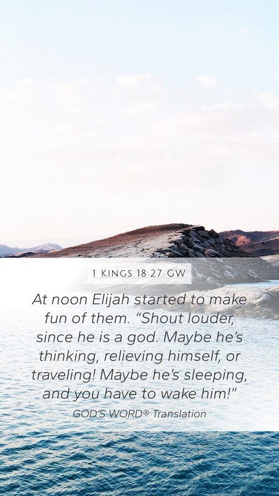 1 Kings 18:27 GW Bible Verse Image