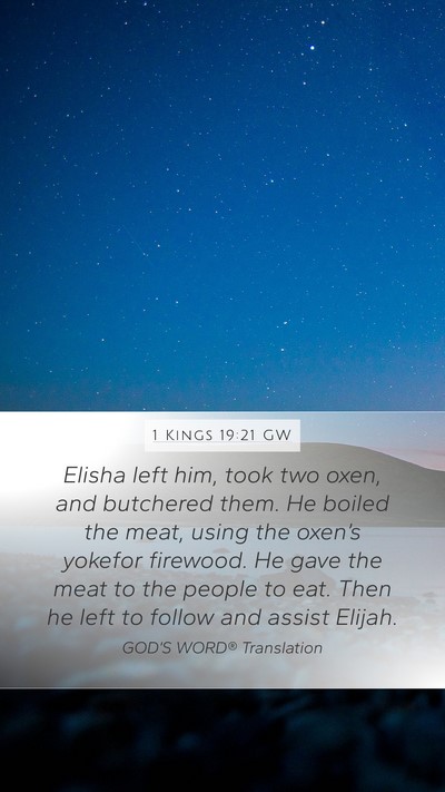 1 Kings 19:21 GW Bible Verse Image