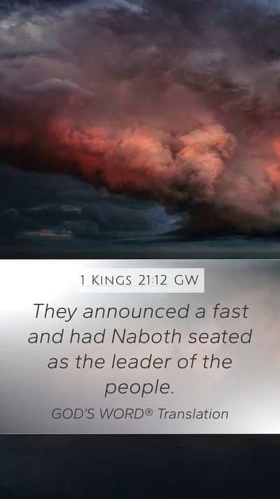 1 Kings 21:12 GW Bible Verse Image