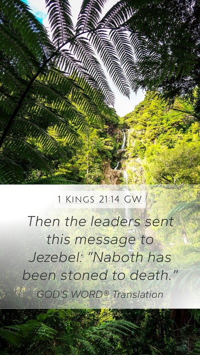 1 Kings 21:14 GW Bible Verse Image