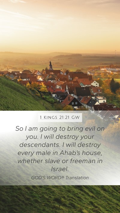 1 Kings 21:21 GW Bible Verse Image