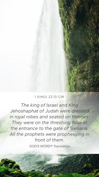 1 Kings 22:10 GW Bible Verse Image