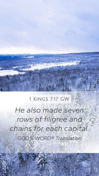1 Kings 7:17 GW Bible Verse Image