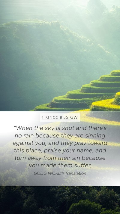 1 Kings 8:35 GW Bible Verse Image