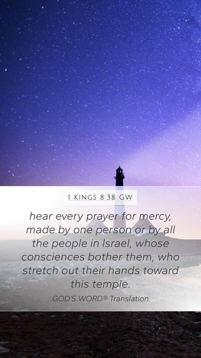 1 Kings 8:38 GW Bible Verse Image