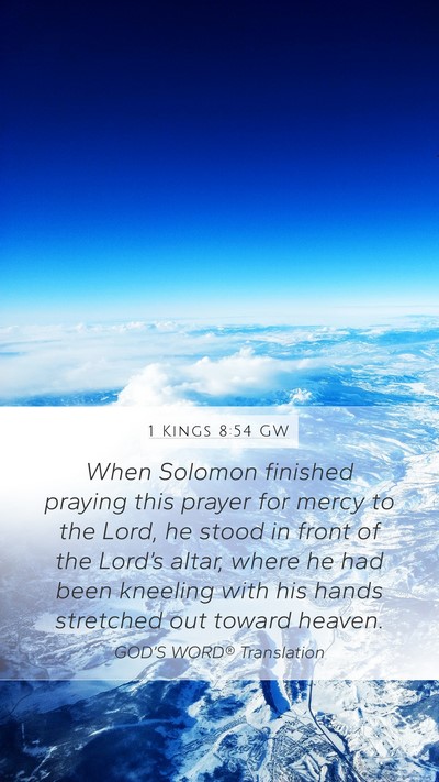 1 Kings 8:54 GW Bible Verse Image