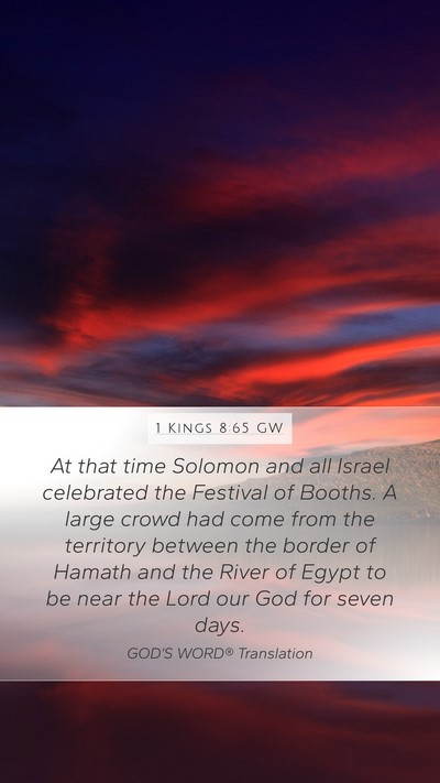 1 Kings 8:65 GW Bible Verse Image