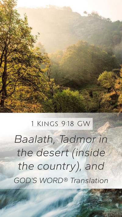 1 Kings 9:18 GW Bible Verse Image