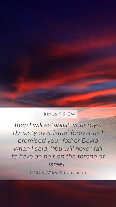 1 Kings 9:5 GW Bible Verse Image