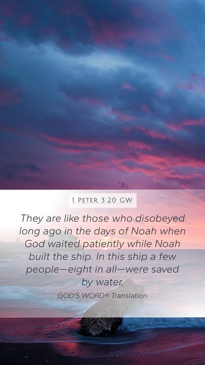 1 Peter 3:20 GW Bible Verse Image