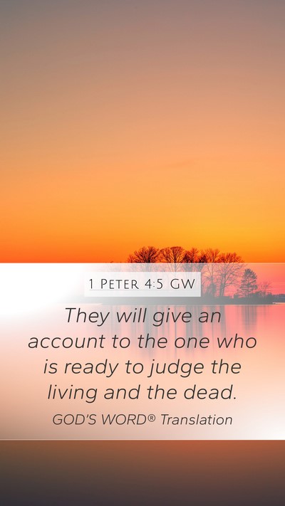 1 Peter 4:5 GW Bible Verse Image