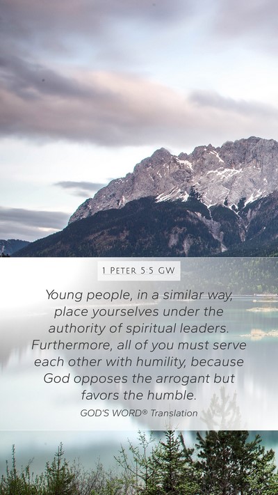 1 Peter 5:5 GW Bible Verse Image