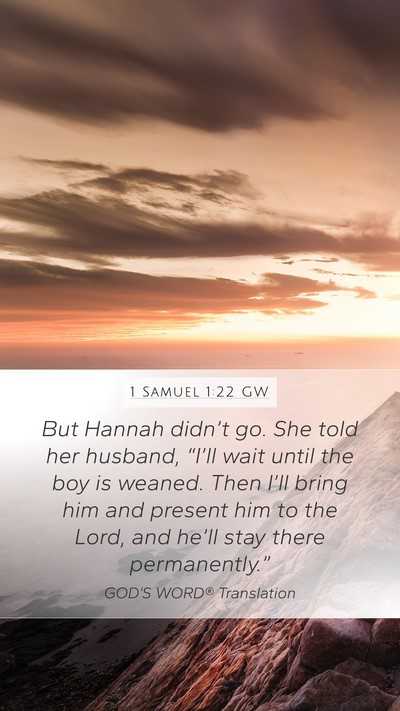 1 Samuel 1:22 GW Bible Verse Image