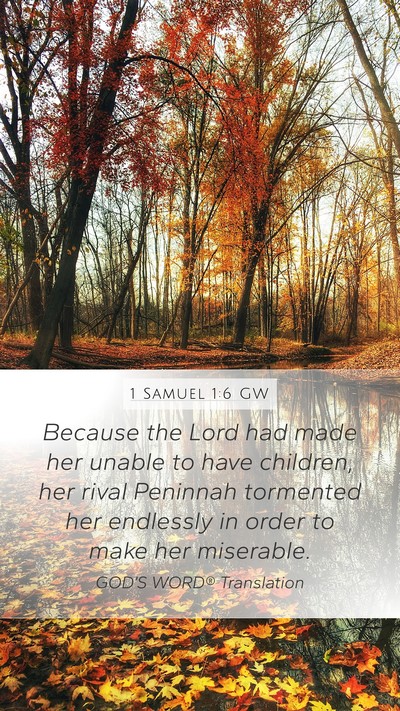 1 Samuel 1:6 GW Bible Verse Image