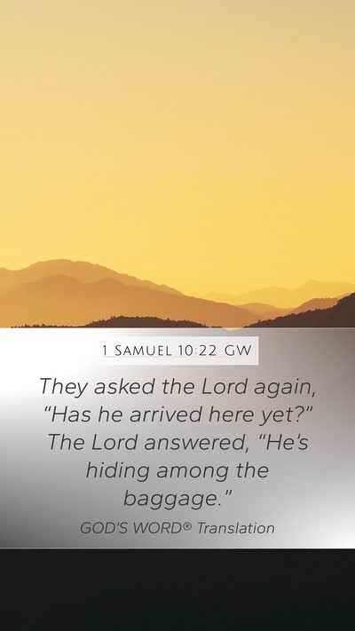 1 Samuel 10:22 GW Bible Verse Image