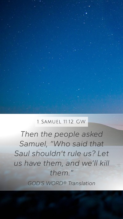 1 Samuel 11:12 GW Bible Verse Image