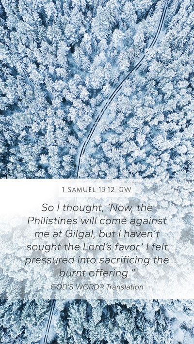 1 Samuel 13:12 GW Bible Verse Image