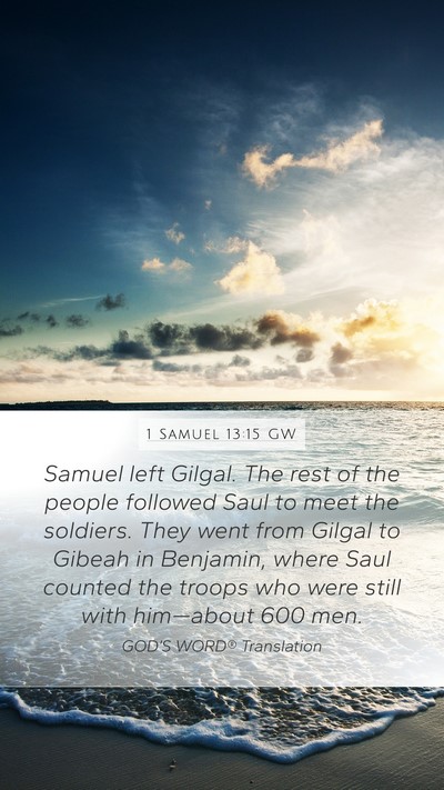 1 Samuel 13:15 GW Bible Verse Image