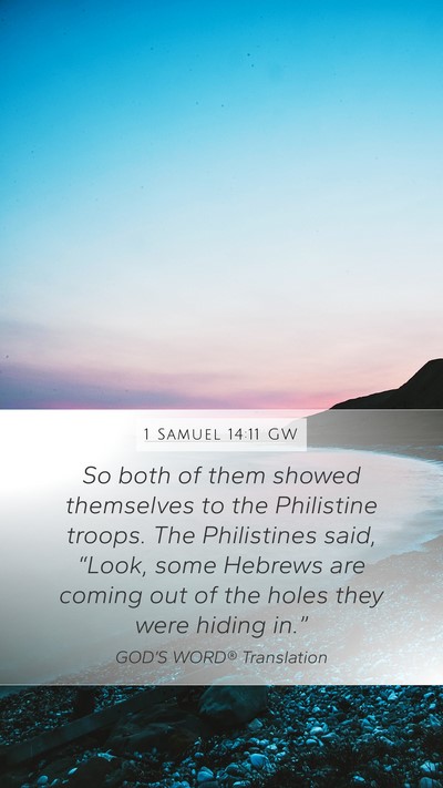 1 Samuel 14:11 GW Bible Verse Image