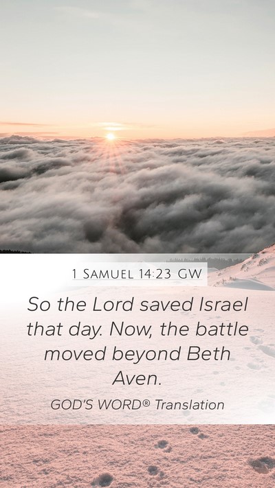 1 Samuel 14:23 GW Bible Verse Image