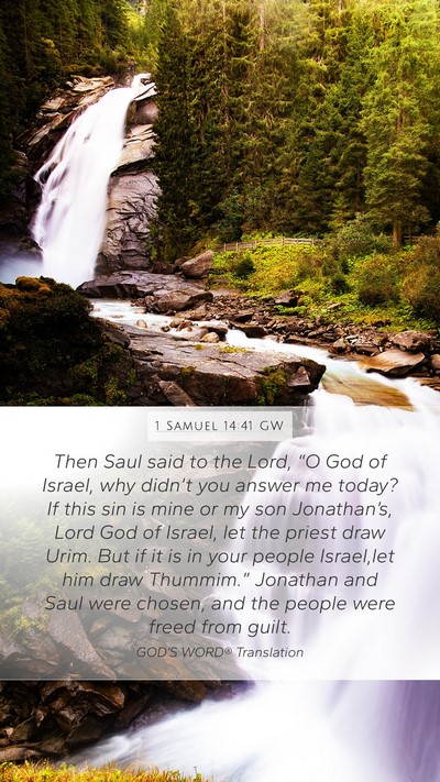 1 Samuel 14:41 GW Bible Verse Image