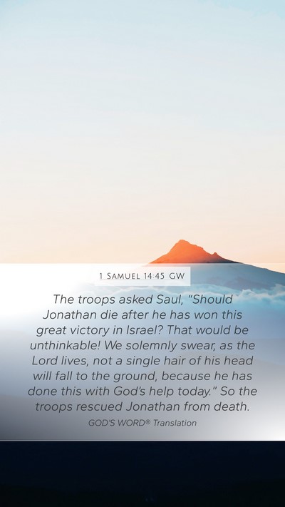 1 Samuel 14:45 GW Bible Verse Image